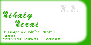 mihaly merai business card